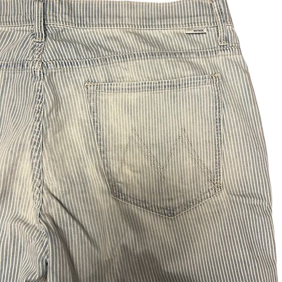 MOTHER The Cruiser On The Road Light Lightweight Flared Striped Denim 32 - Picture 2 of 8